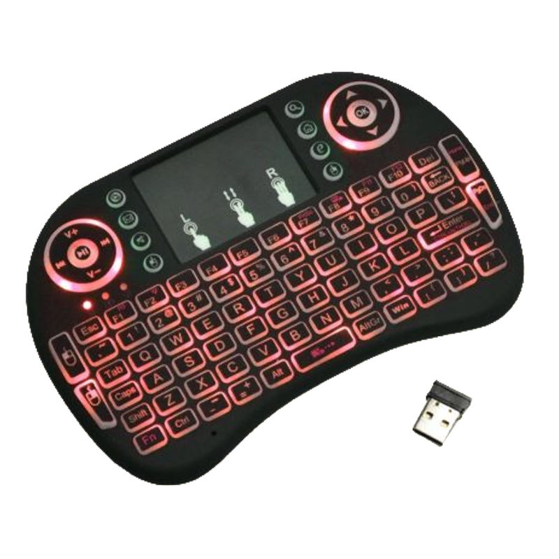 I8 mini toetsenbord met verlichting rood