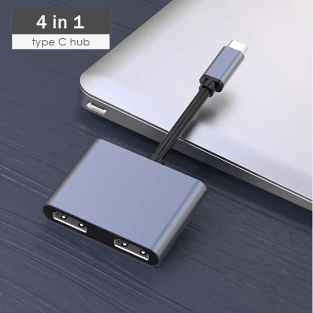 Slimtron 4 in 1 docking station usb c 2x hdmi