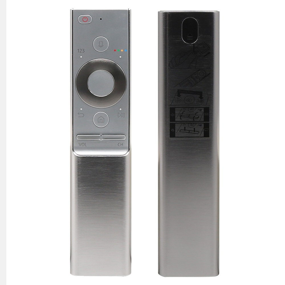 Slimtron Universele Samsung Afstandsbediening Voice zilver voor en achterkant.jpg